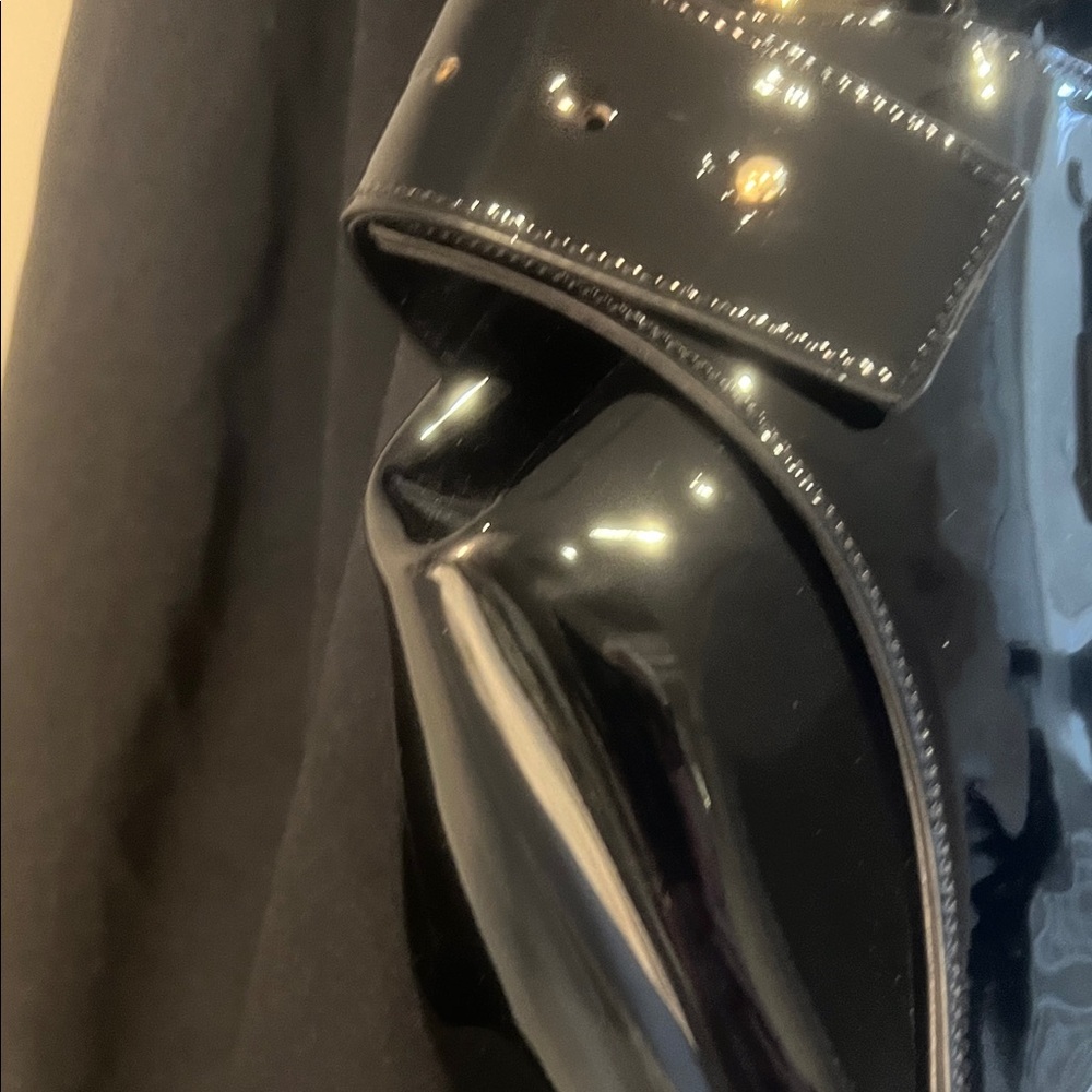 Roger Vivier Glossy Black Patent Satchel - Picture 4 of 10